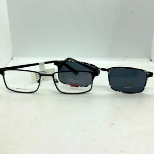 BioEyes SEQUOIA 30338834 Men Eyeglasses Frames RXable Magnet Sun Clip NWT